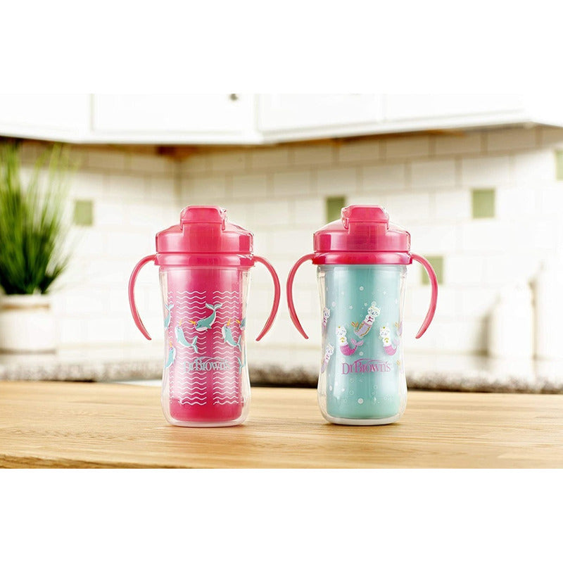 Vaso Pitillo Entrenador Térmico Antiderrame Dr Brown 10oz