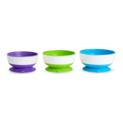 Set De 3 Platos Tipo Bowl Munchkin Bebés Niños Base Succión