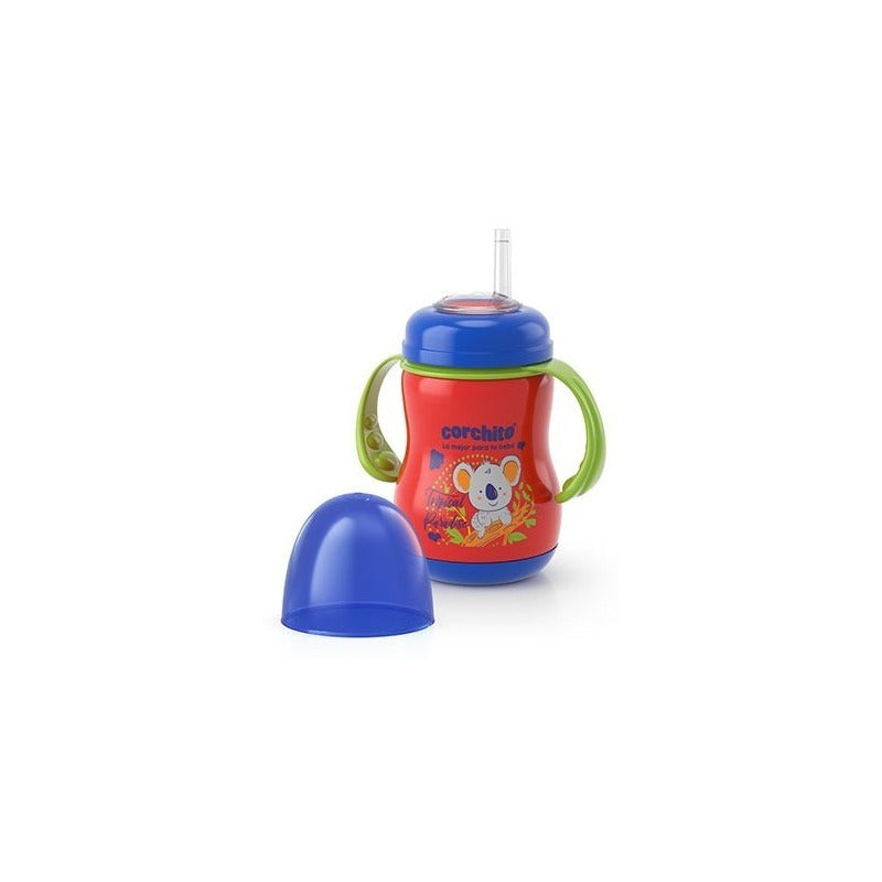 Vaso Entrenador Pitillo Para Niño Niña Corchito 12m+ Sin Bpa