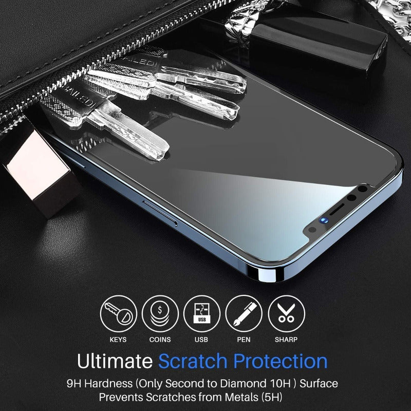 Vidrio Protector Pantalla Premium iPhone 12 X3 + Guia