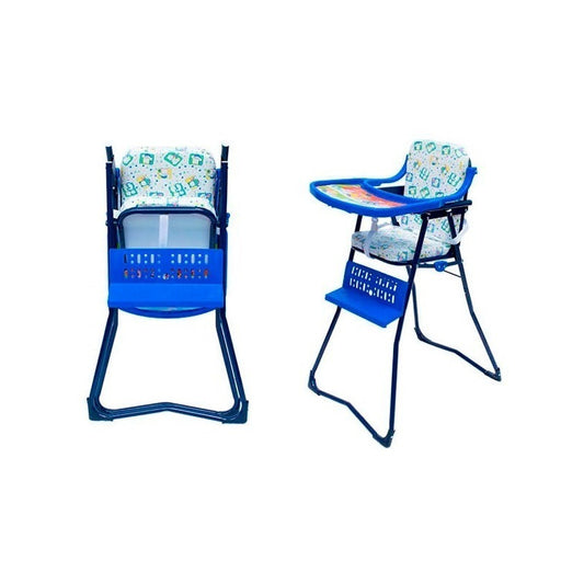 Silla Comedor Bebe Niño Niña  Nueva Plegable Azul 3 Colores