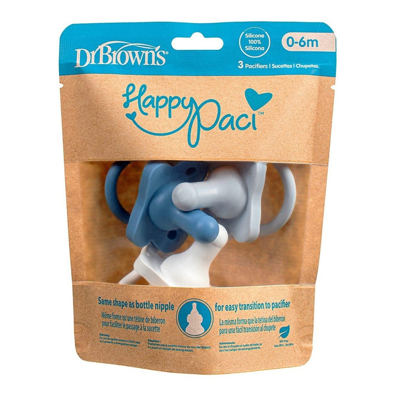 Chupos De Entretencion Dr Browns Silicona Happypaci 0-6m