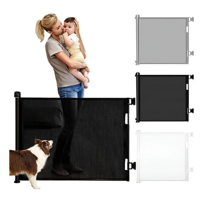 Puerta Retráctil 3 Mts Seguridad Bebe Mascota Extensible Negro 3 Mts
