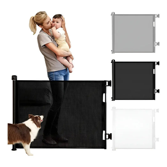 Puerta Retráctil 3 Mts Seguridad Bebe Mascota Extensible Negro 3 Mts