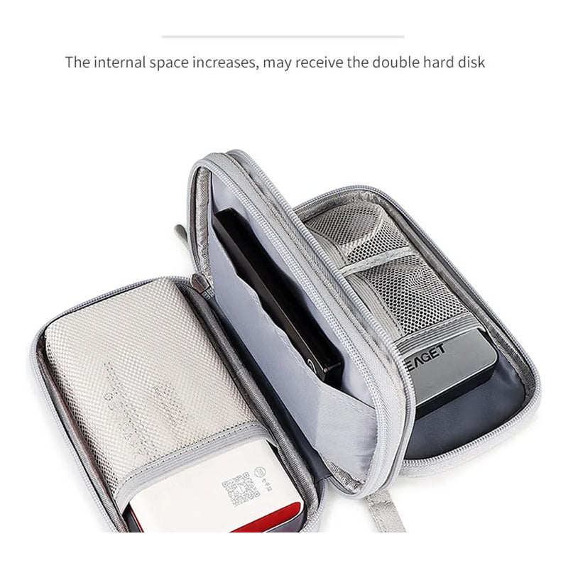 Organizador Cables Estuche Accesorios Electronicos Doble