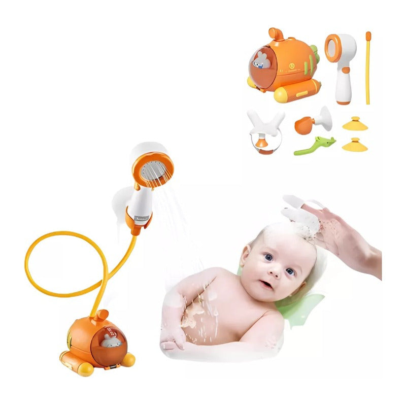 Ducha Duchita Regadera Juguete Submarino Baño Bebe Bañera Naranja