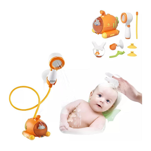 Ducha Duchita Regadera Juguete Submarino Baño Bebe Bañera Naranja