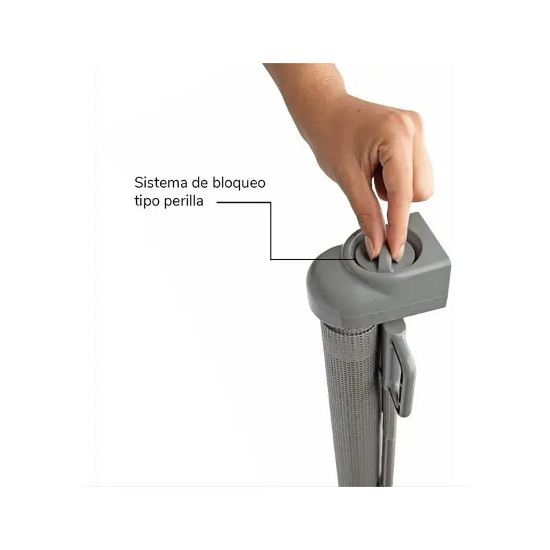 Puerta Retráctil 3 Mts Seguridad Bebe Mascota Extensible Gris 3 Mts