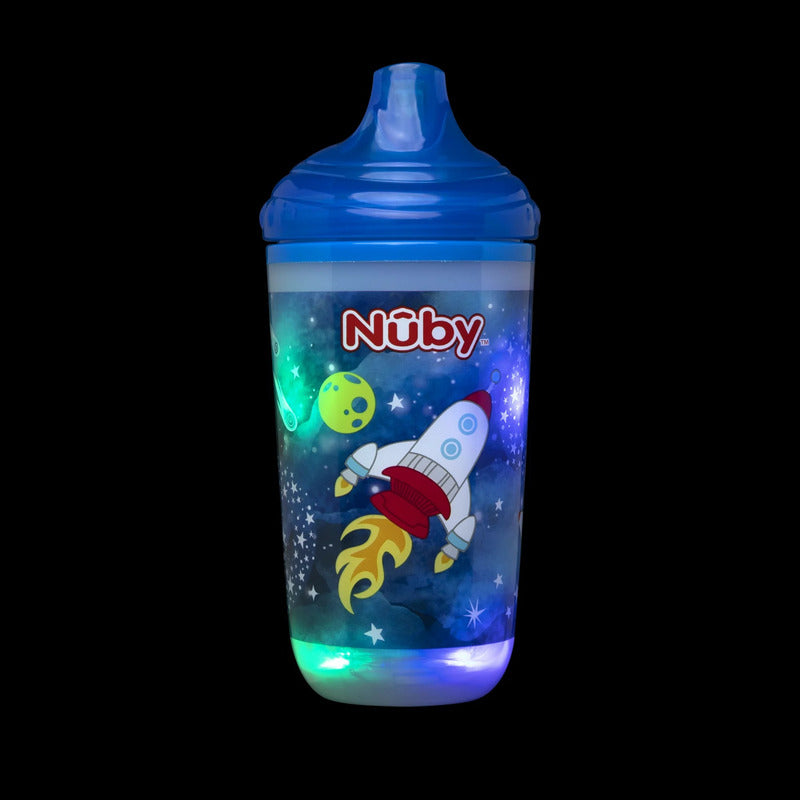Vaso Entrenador Antiderrame Para Bebe Con Luces Nuby 10 Oz