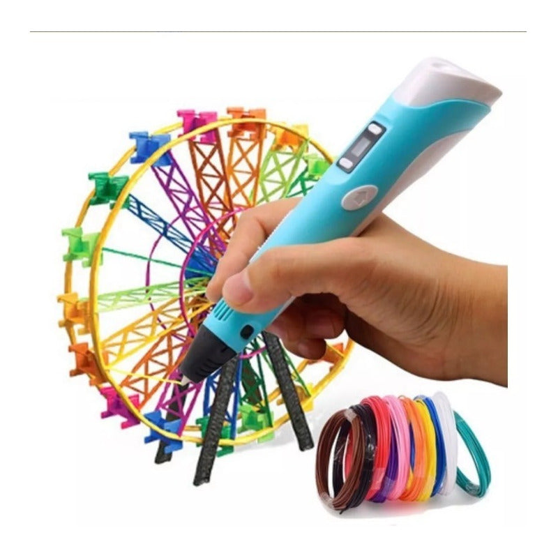 Lápiz 3d Pen Boligrafo Impresión 3d Dibujo + 3 Filamentos