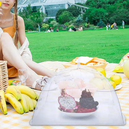 Mosquitero Cubre Tapa Platos Mesa Comida Camping Picnic Blanco