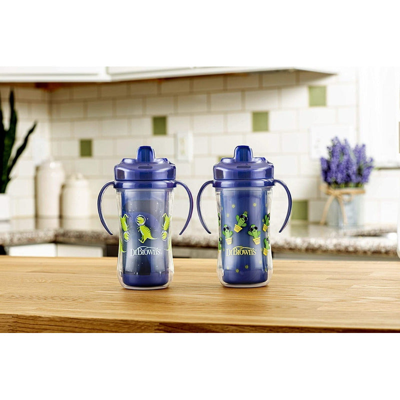 Vaso Entrenador Para Bebe Dr Browns Con Asas 10 Oz