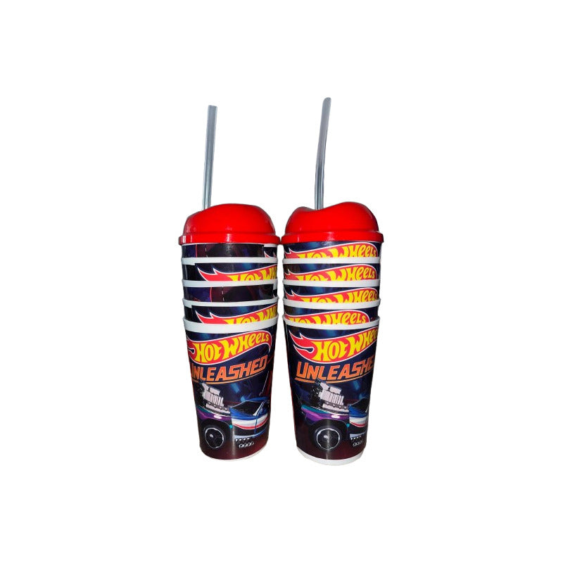 Vaso Pitillo Hot Wheels  X10 Sorpresa Piñata Regalo Fiesta