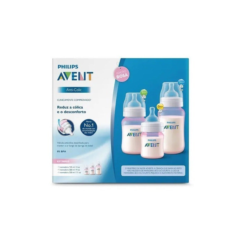 Set Teteros Anticolicos Avent Classic 11oz + 9oz + 4oz