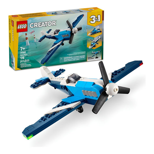 Lego Creator 3 En 1 Avión De Carreras Caza Helicoptero 31160