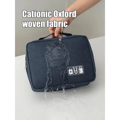 Estuche Organizador Cable Bolsa Electronico Grande 2 Niveles