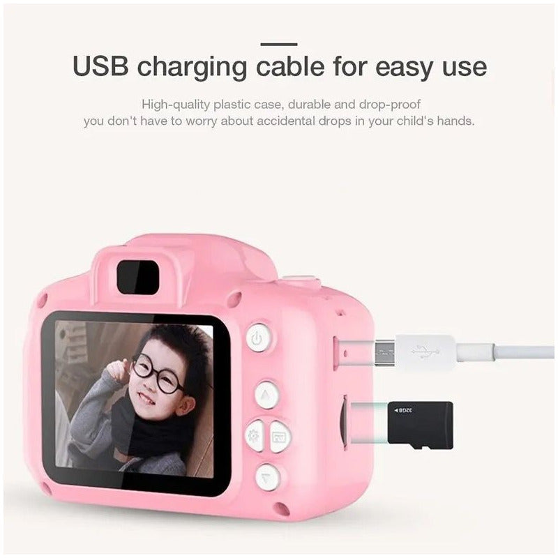 Mini Cámara Digital Infantil Para Niños Niñas Fotos Videos