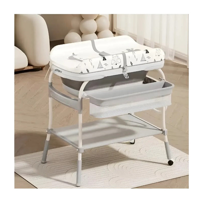 Bañera Bebe Con Cambiador Soporte Niño Niña Termometro